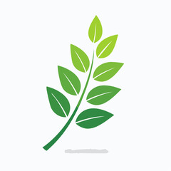 Obraz premium Green Leafy Branch Icon