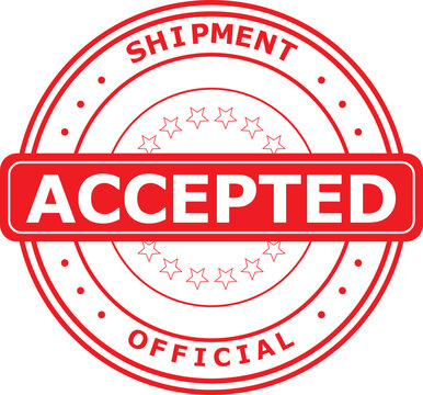 A red official stamp with the word ACCEPTED in the center is shown.