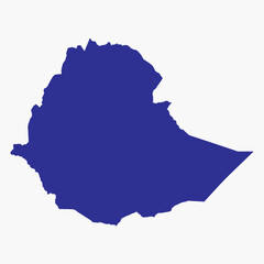 Fototapeta premium Vector graphic artwork suitable for print and web containing flat detailed map of ETHIOPIA