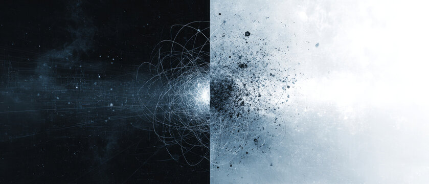 Abstract cosmic energy explosion contrast