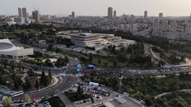Aerial Jerusalem Marathon Runners Filling City Streets Israel

Drone footage capturing thousands of runners during Jerusalem Marathon event, 17 April 2026, Israel.
