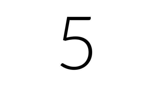 10 seconds countdown timer on white background