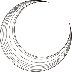 Crescent moon for coloring © JoyImage