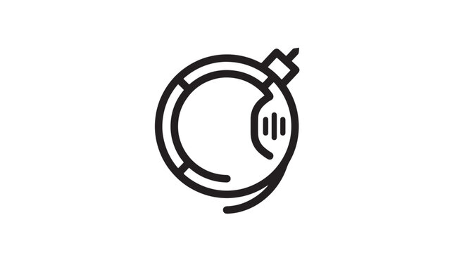 Processing line icon with wrench and power control symbol for efficiency and technical maintenance featuring optimization, gear, tool with