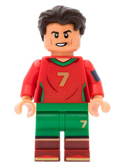 Obraz premium Dortmund - Deutschland 14. Mai 2026 - Lego Minifigur Fußballer Christiano Ronaldo