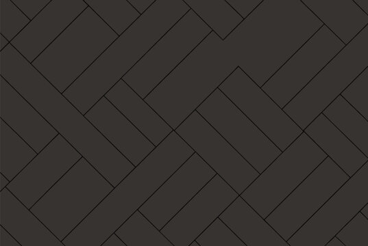 Dark brown or black wooden floor tiles arranged in a diagonal herringbone or parquet pattern for interior architecture design.