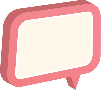 Isometric speech bubble
