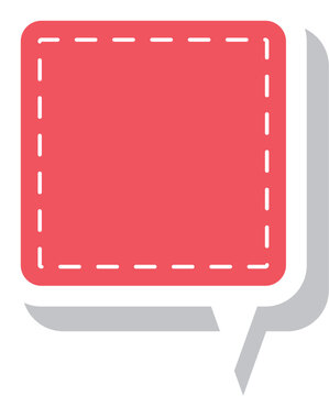 Stitched speech bubble