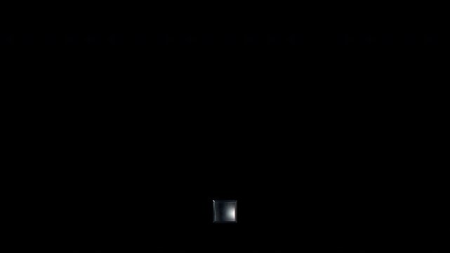 Silver metallic dot. Alpha channel. Seamless loop video