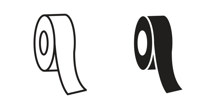 Adhesive tape icon collection. Vector icon illustrated
