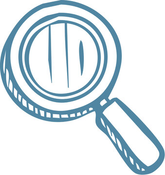 Hand drawn magnifying glass