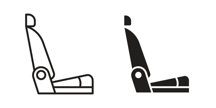 Car seat icon collection. Vector icon illustrated