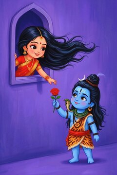 Shiv parvati pure love wallpaper 
