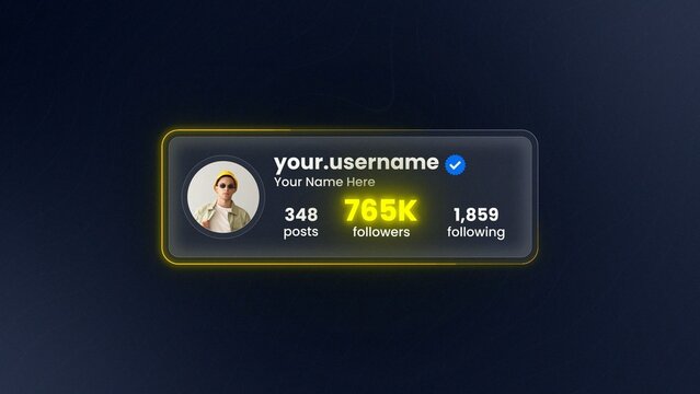 Glowing Profile Followers Count CTA Reveal
