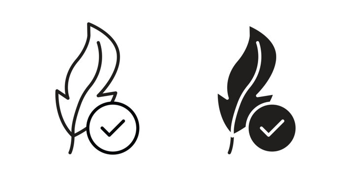 Hypoallergenic tested icon collection. Vector icon illustrated