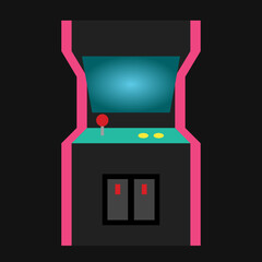 Electronic Pushed Arcade Game Joystick Illustration -- Console, Controller, And Gamepad Design Element © Fazle