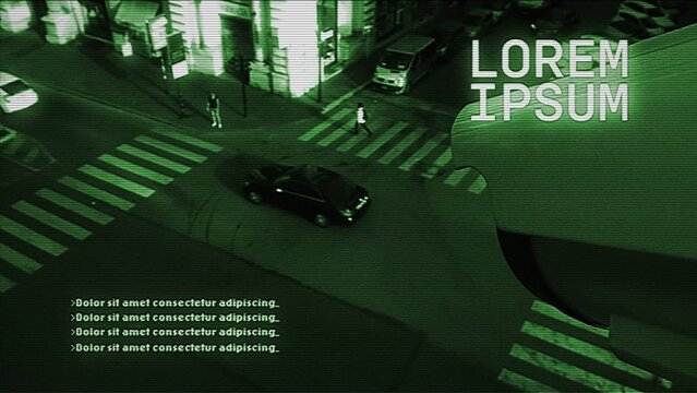 CCTV Grunge Overlay Mysterious Title Intro Sequence