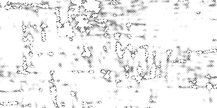 Grunge halftone black and white. Background pattern gray scale monochrome. Texture black and white vintage. Dark monochrome background for design