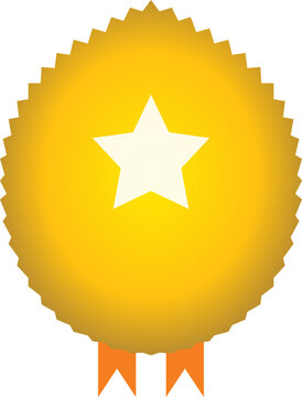 Quality Icon Stamped Golden Seal Icon -- Best Gold, Business Symbol, And Business Design Element