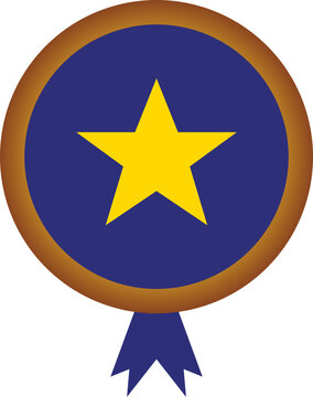 Qualifications Icon Certified Qualifications With Ribboned Badge For Business And Logo -- Vector Icon With Professional Ribbon Detail