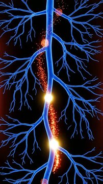 3D Glowing Visualization Illustrating Microcirculation Issues and Vascular Anomalies in the Human Body for Medical and Educational Use