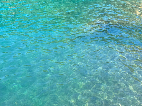 Ocean blue calm water surface.
