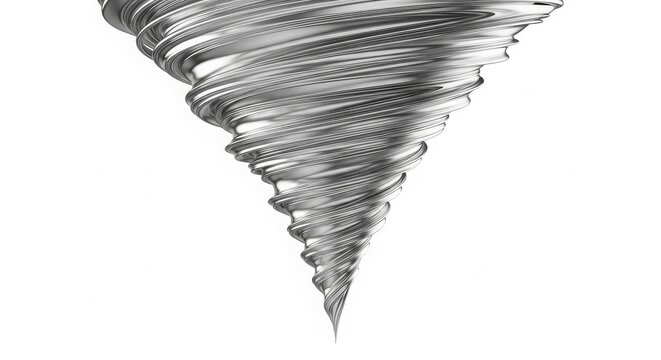 Metallic chrome wave tornado vortex of energy and motion in abstract dynamic storm