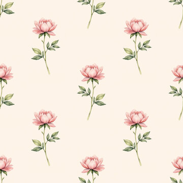 Dusty ponk rose flower pattern