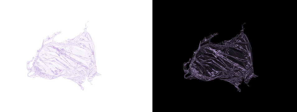 Triangular Glowing Purple Silver Crumpled Metallic Foil on Dual Background