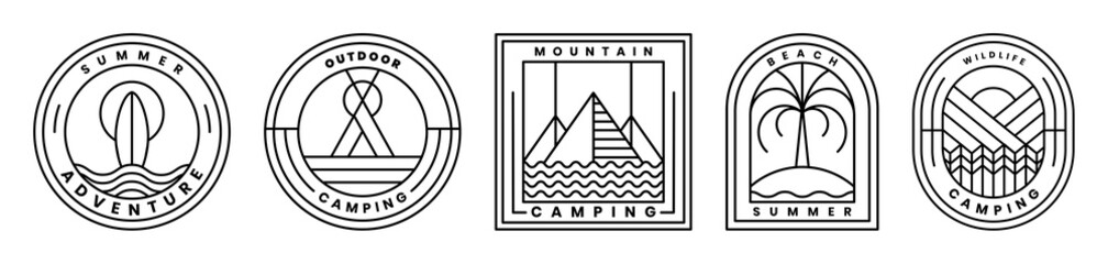 PNG Vintage travel badge designs on transparent background © Rawpixel.com