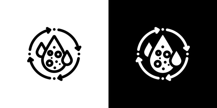 Lipid Metabolism Medical icon concept with flat Black White Background. Vector illustration.