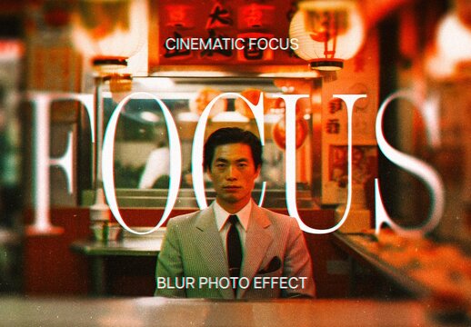Focus Blur Photo Effect &ndash; Cinematic for Album Cover & Social Media (PSD)