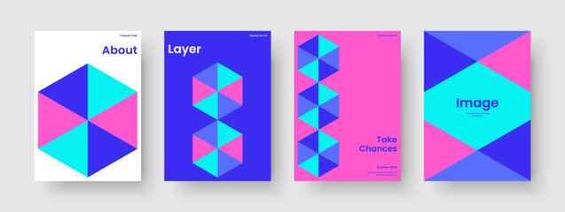 Obraz premium Modern Report Design. Geometric Flyer Template. Isolated Banner Layout. Book Cover. Business Presentation. Background. Brochure. Poster. Catalog. Magazine. Portfolio. Brand Identity. Advertising