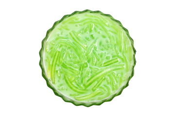 Obraz premium Rice noodles dessert with coconut milk cream