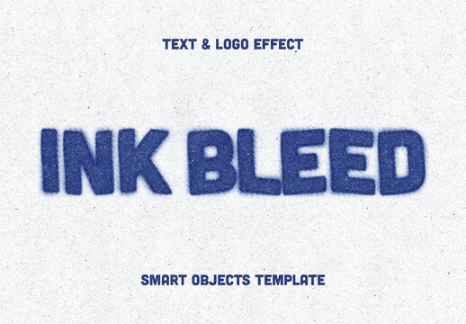 Ink Bleed Text Effect &ndash; Distressed Typography for Logo, Poster & Branding (PSD)