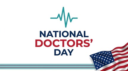 Obraz premium National doctors day celebration with american flag