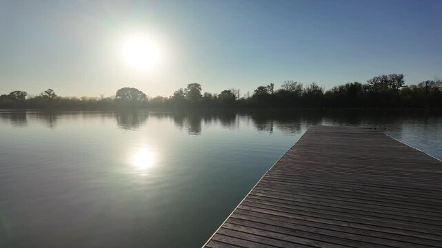 Amazing Sunset view of Rowing Venue in city of Plovdiv, Bulgaria