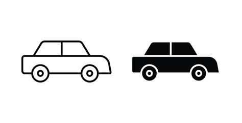 Fototapeta premium Car icon for ui and web, Vector pictogram