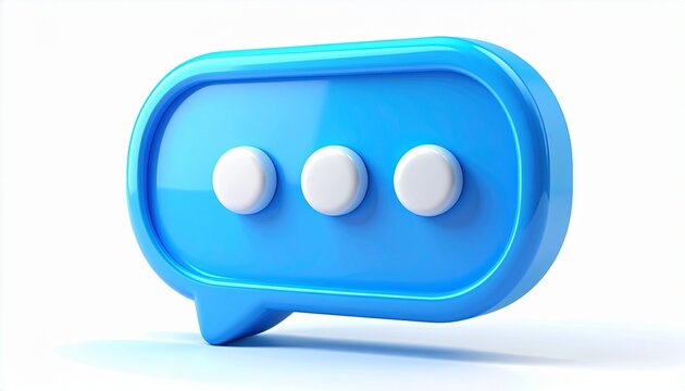 Modern 3D Messaging Icon Design, Isolated Background, Corporate Live Chat and Helpdesk Service Scene