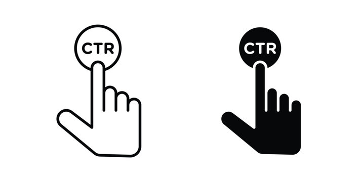 CTR icon for ui and web, Vector pictogram