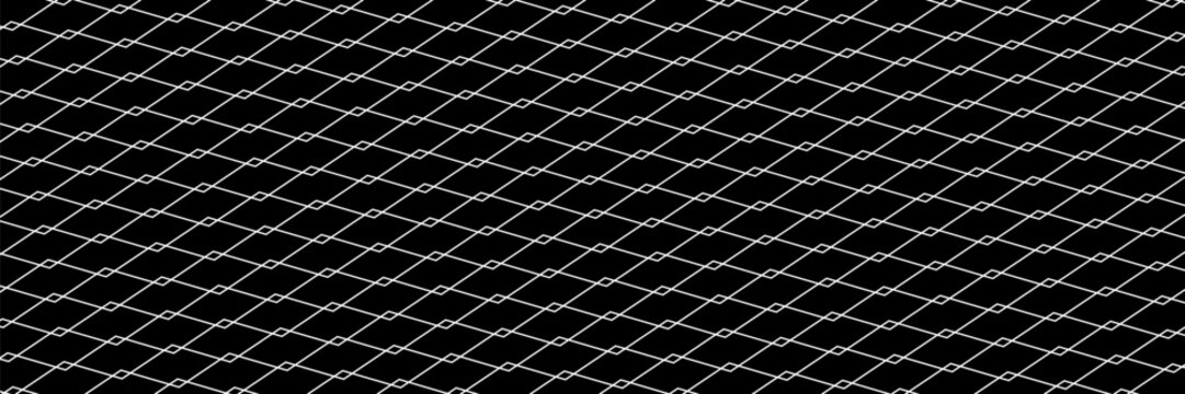 Net texture pattern on white background. Net texture pattern for backdrop and wallpaper. Realistic net pattern with black squares. Geometric background, vector Eps10