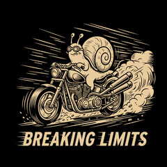 Snail Riding Motorcycle Fast Speed. © hisam