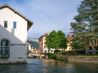 Obraz premium Annecy, quartier historique et canal