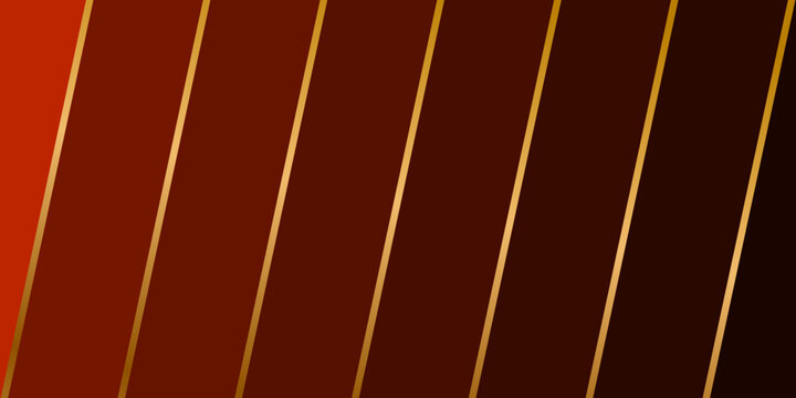 Abstract Red Gradient Striped Background With Golden Lines