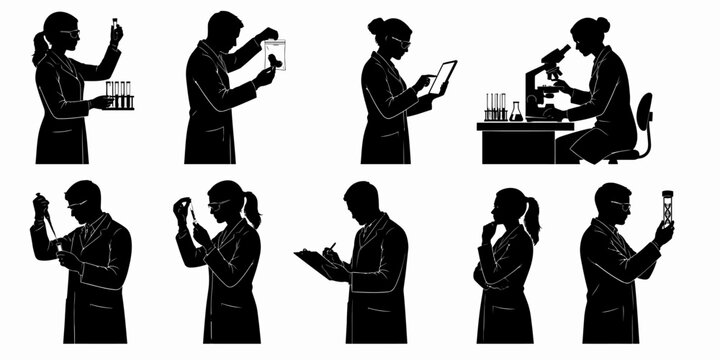 Scientists working in a laboratory setting using various equipment and taking notes.