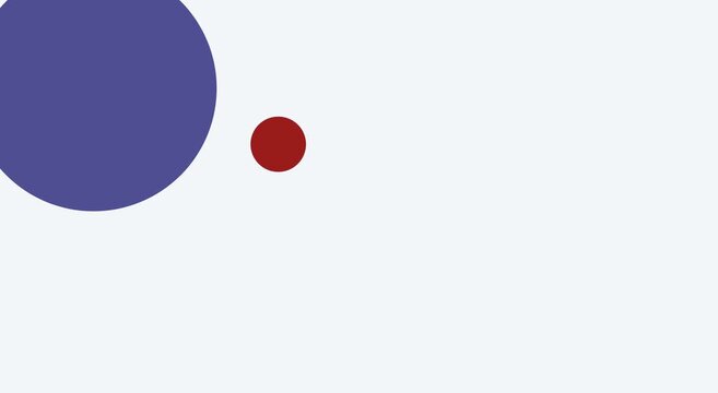 Minimalist abstract motion with pulsing red dot and blue circle animation