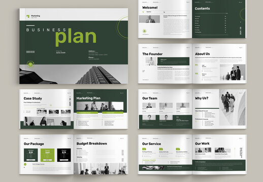 Business Plan Landscape Brochure Layout