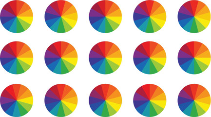 Obraz premium Colorful pie chart segments with gradient colors Vector