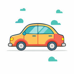 Fototapeta premium Cartoon Car Illustration