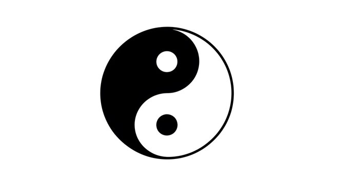 yin yang symbol on white